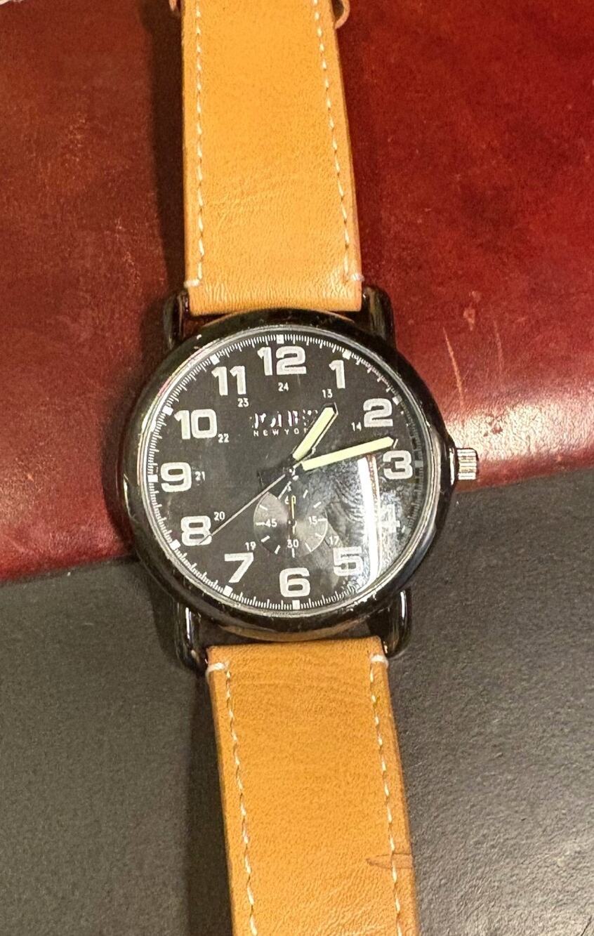 Men's Jones Of New York Signature Watch, 42mm Gun Metal Tone Case, JNYS3076